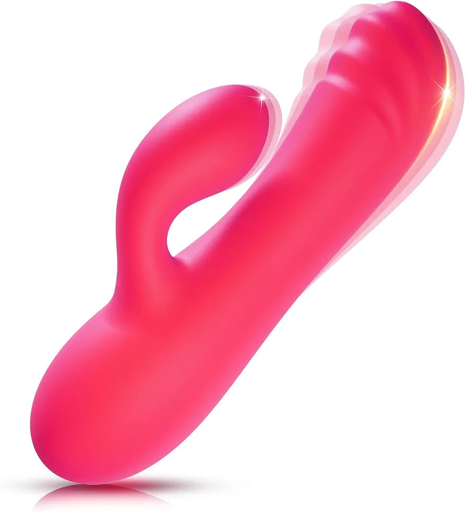 10-Mode Waterproof Silicone Rabbit Vibrator - Couples Mini Bullet Massager for Clitoral and G-Spot Stimulation