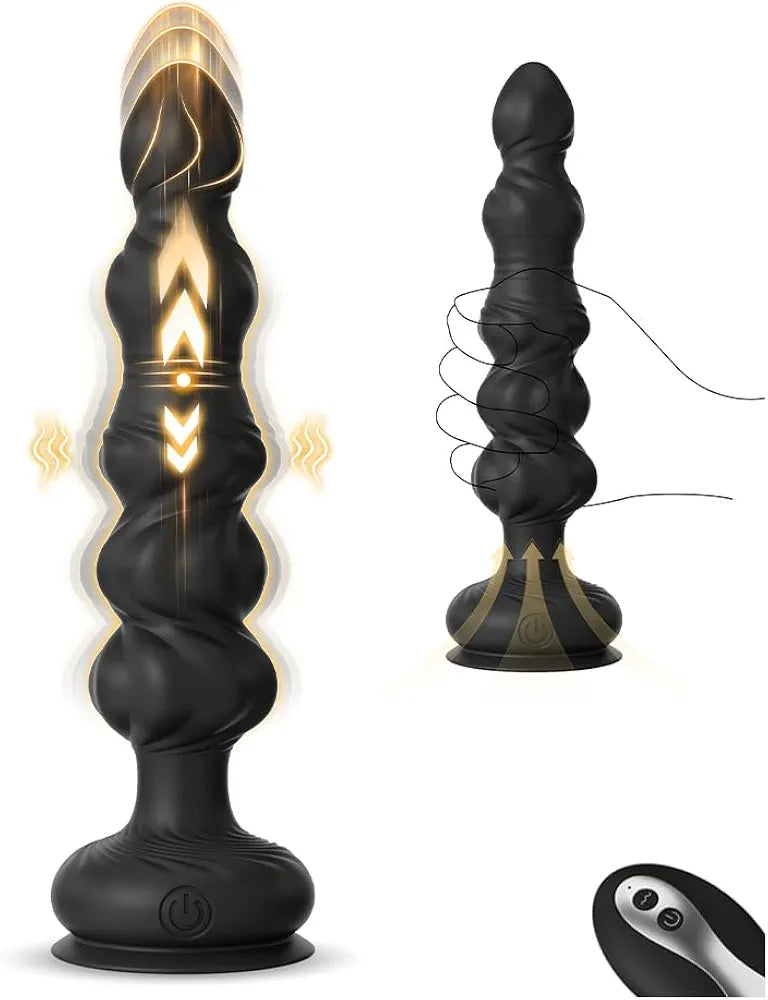 Remote-Controlled Vibrating Prostate Massager and Butt Plug for Couples