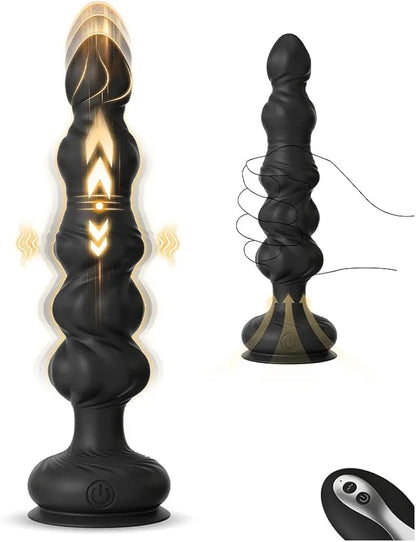 Remote-Controlled Vibrating Prostate Massager and Butt Plug for Couples