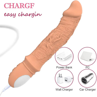9-Mode Heated Clitoral & G-Spot Finger Vibrator for Couples
