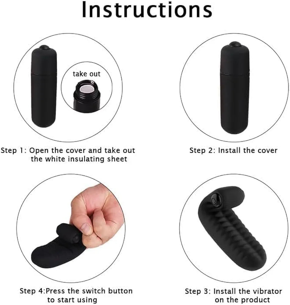 Silicone Finger-Wearable G-Spot and Clitoral Stimulator for Women