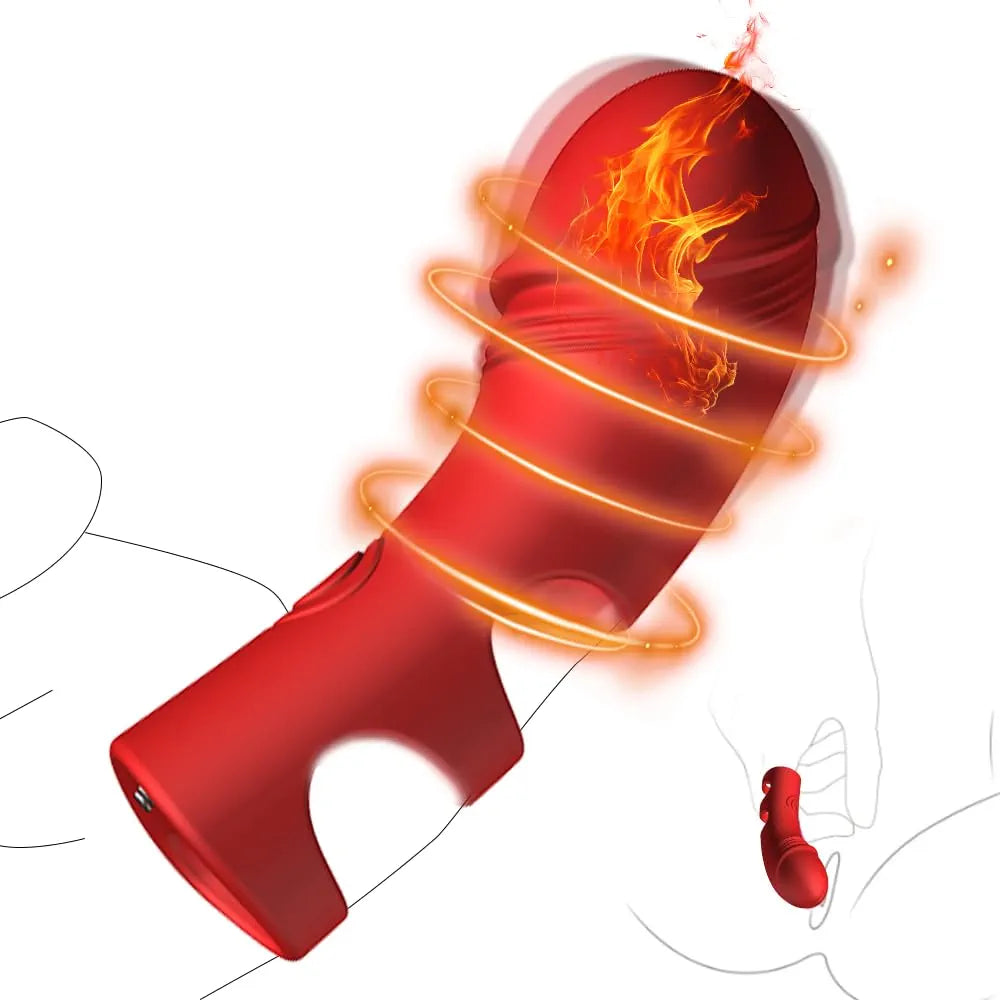 10-Mode Heated Finger Vibrator for Clitoral and Nipple Stimulation