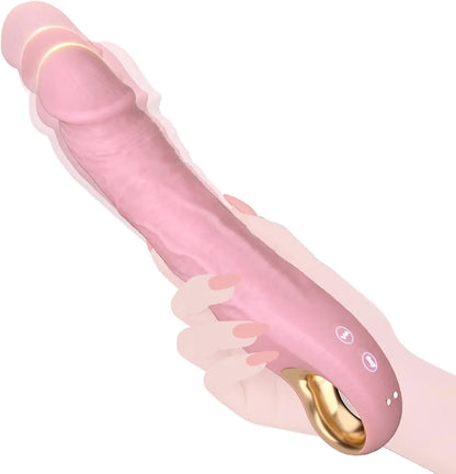 9-Inch Thrusting G-Spot Vibrating Dildo with 10 Vibration Patterns and 3 Thrusting Modes - Waterproof Adult Toy for Couples