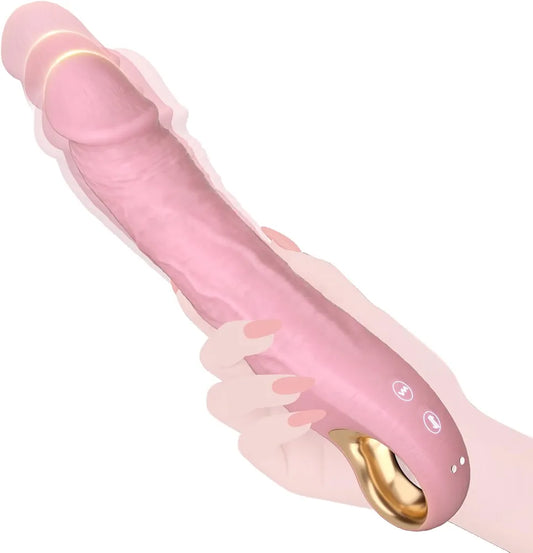 9-Inch Thrusting G-Spot Vibrating Dildo with 10 Vibration Patterns and 3 Thrusting Modes - Waterproof Adult Toy for Couples