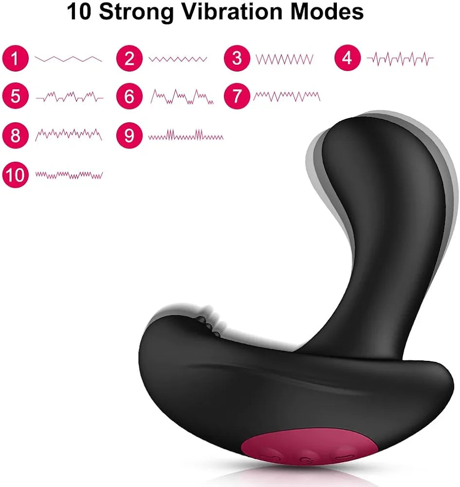 Inflatable Remote-Controlled Prostate Massager with 10 Vibration Modes