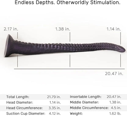 20-Inch Monster Tentacle Dildo with Suction Cup - Non-Porous Silicone Fantasy Anal Toy