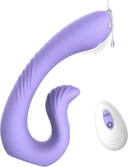Dual-Motor Rabbit G-Spot Vibrator with Remote Control and 10 Vibration Modes