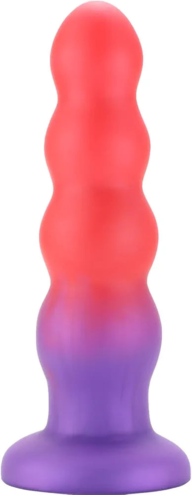 Premium Silicone Anal Training Plug with Suction Base and Beads
