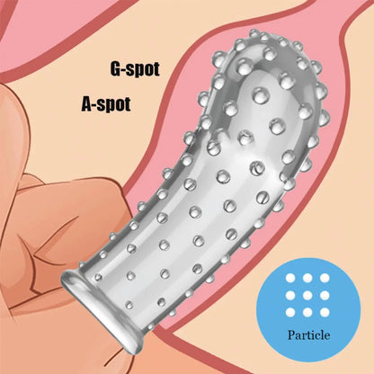 2-Piece Silicone Finger Sleeve Stimulator for Couples Intimate Play