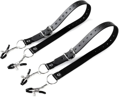 Adjustable Leather Bondage Restraint Kit for Beginners - Non-Piercing Sensory Play Set