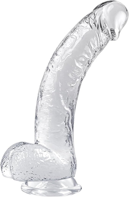 9.25 Inch Realistic Lifelike Black Dildo with Strong Suction Cup for Hands-Free G-Spot and Anal Stimulation