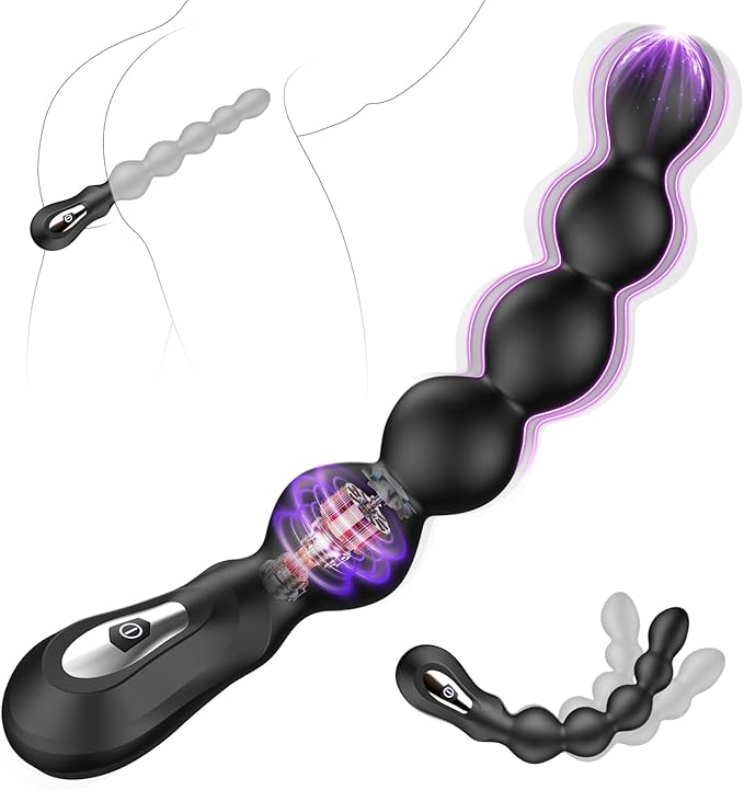 BEISAR App-Controlled Silicone Vibrating Anal Plug with 10 Modes for Beginners