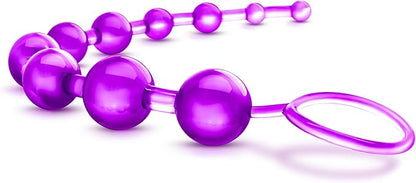 Eden 12-Inch Graduated Anal Beads - Smooth Body-Safe Silicone Training Toy for Beginners
