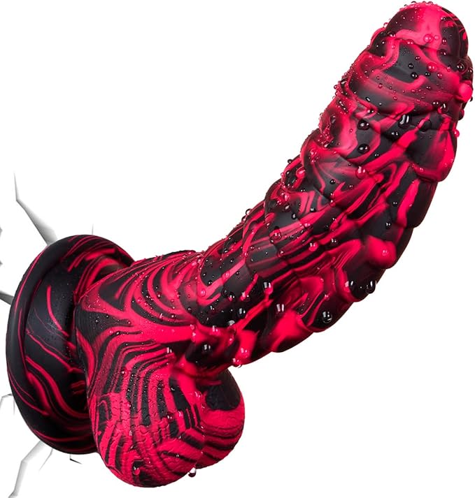 7.16-Inch Realistic Silicone Monster Dildo with Strong Suction Cup for Hands-Free G-Spot and Anal Stimulation