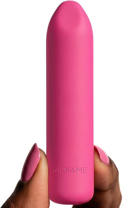 Rechargeable Waterproof Silicone Mini Bullet Vibrator - 10-Mode Purple Lipstick Massager