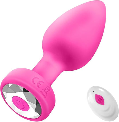 Wireless Remote Control Vibrating Anal Plug with 10 Frequency Modes for Prostate Massage