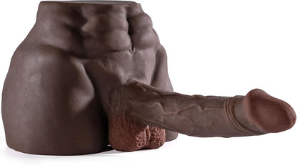 6LB Portable Realistic Male Sex Doll with Flexible Dildo and Dual-Entry Masturbation Features
