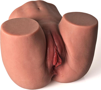 Realistic 8LB Male Masturbator with Soft Vaginal and Anal Channels