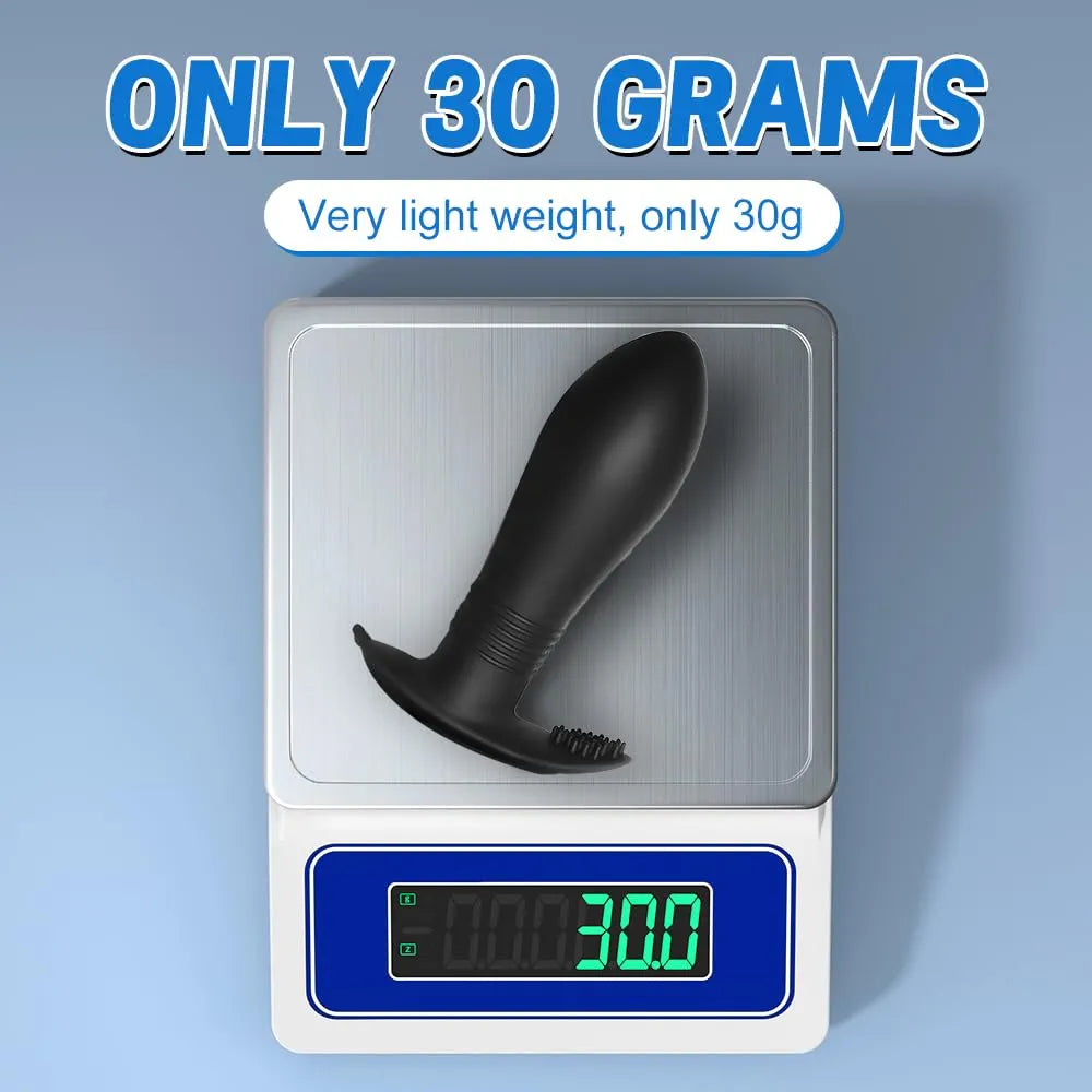 Compact Rechargeable Remote-Controlled Vibrating Anal Plug with 10 Modes