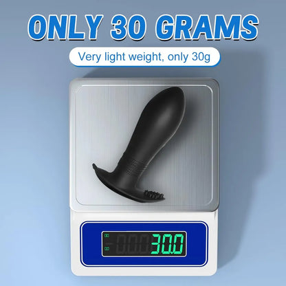 Compact Rechargeable Remote-Controlled Vibrating Anal Plug with 10 Modes