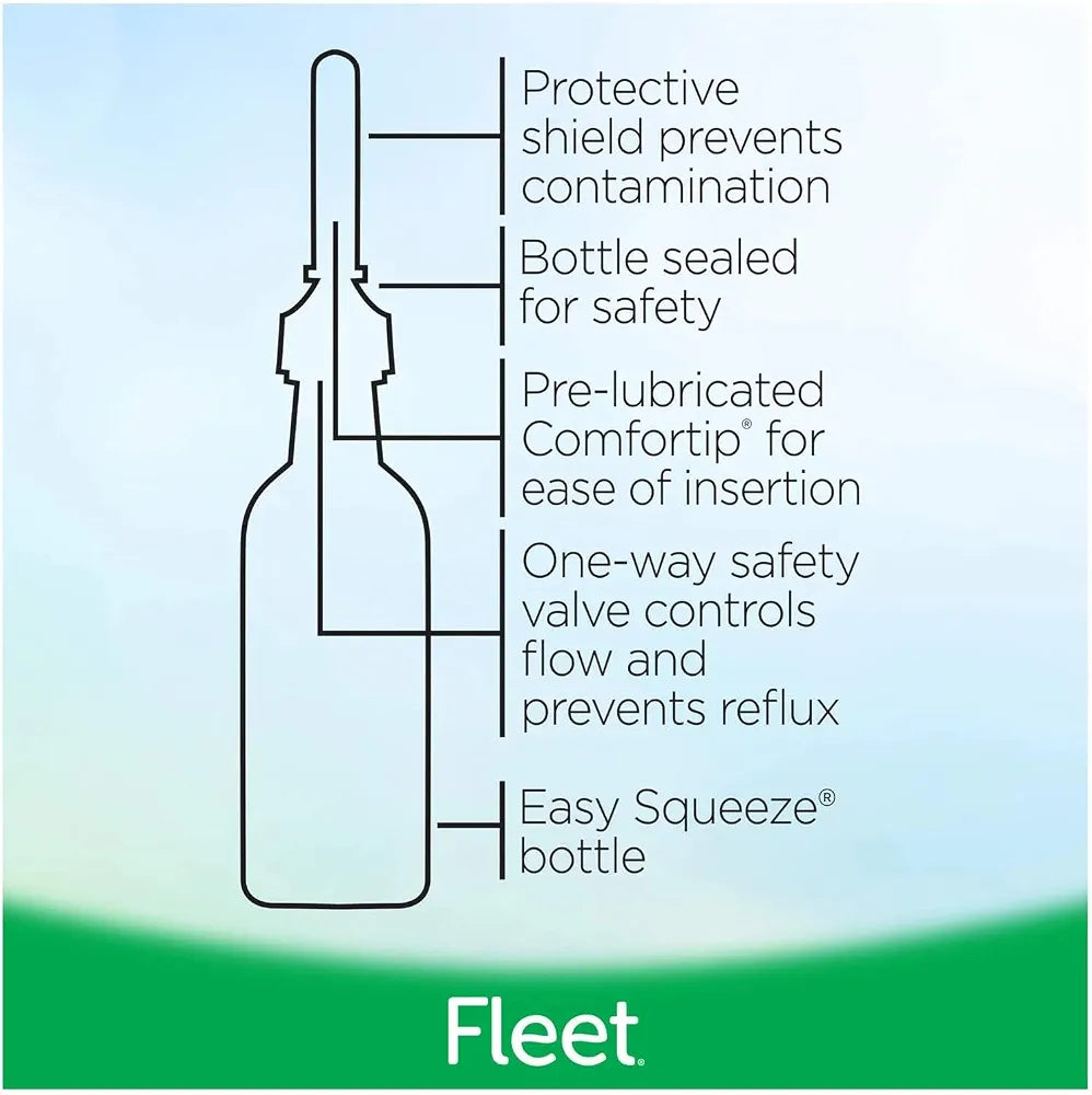 Fleet Saline Laxative Enema for Adults, 4.5oz Bottles - Case of 48