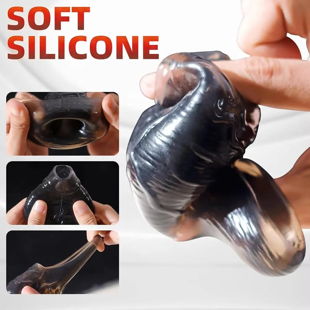 Reusable Silicone Penis Extender and Delay Cock Sleeve for Enhanced Performance