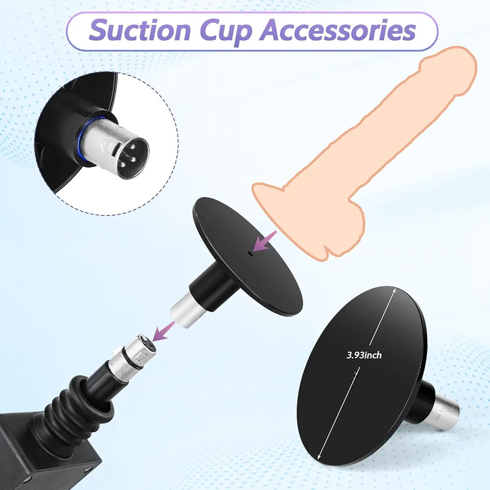 Automatic Thrusting Sex Machine with Suction Cup Adapter and 3XLR Connector for Couples