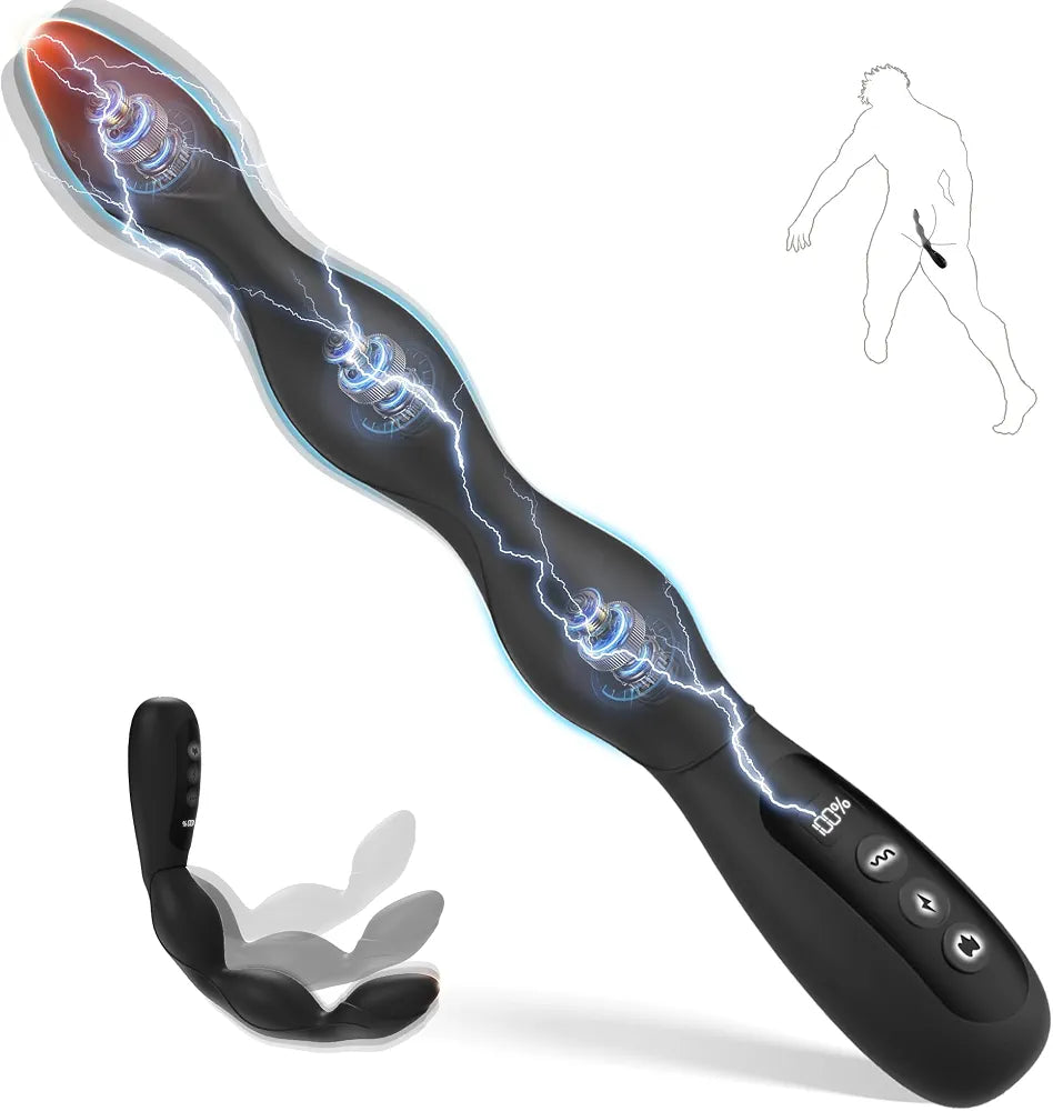 Advanced Multi-Mode Prostate Massager with Heating, Vibration, and Electric Stimulation