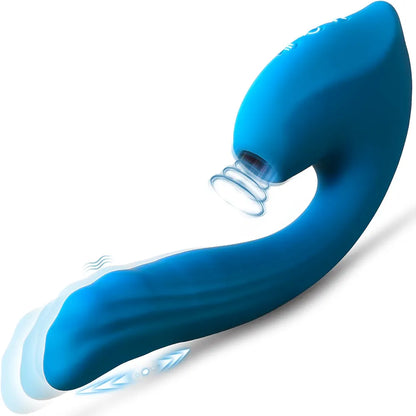 Premium Liquid Silicone Rabbit Vibrator with 10 Suction, 10 Vibration, and 7 Thrusting Modes for Couples