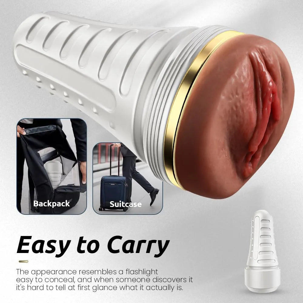 Realistic 7.5-Inch Textured Pocket Vagina Masturbator for Men