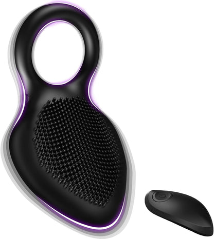 Premium Rechargeable Silicone Vibrating Penis Ring with 10 Vibration Modes