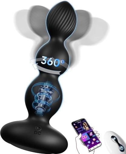 BEISAR App-Controlled Rotating Vibrating Prostate Massager and Anal Plug