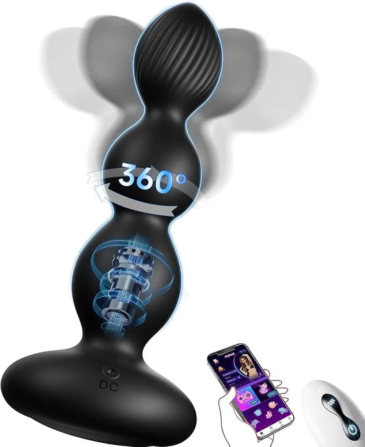 BEISAR App-Controlled Rotating Vibrating Prostate Massager and Anal Plug
