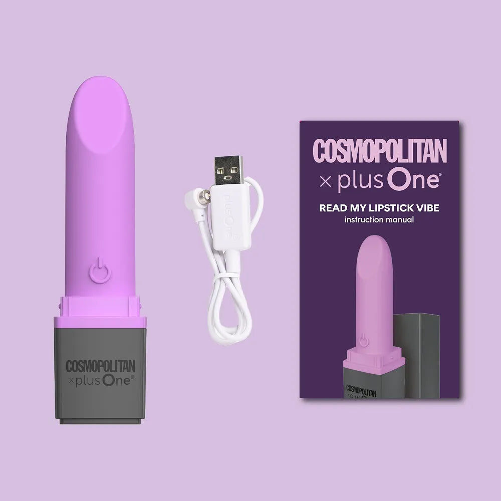 Cosmopolitan x plusOne Discreet Lipstick-Style Mini Bullet Vibrator with 10 Vibration Modes