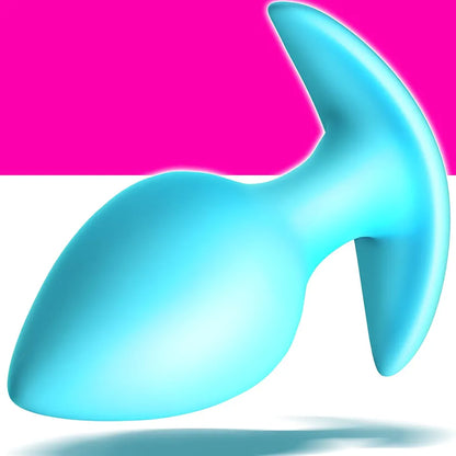Silicone Prostate Massager and Anal Training Plug with Ergonomic Curved Base