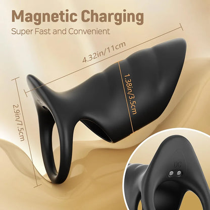 10-Mode Vibrating Penis Ring and Sleeve for Enhanced Stimulation and Performance