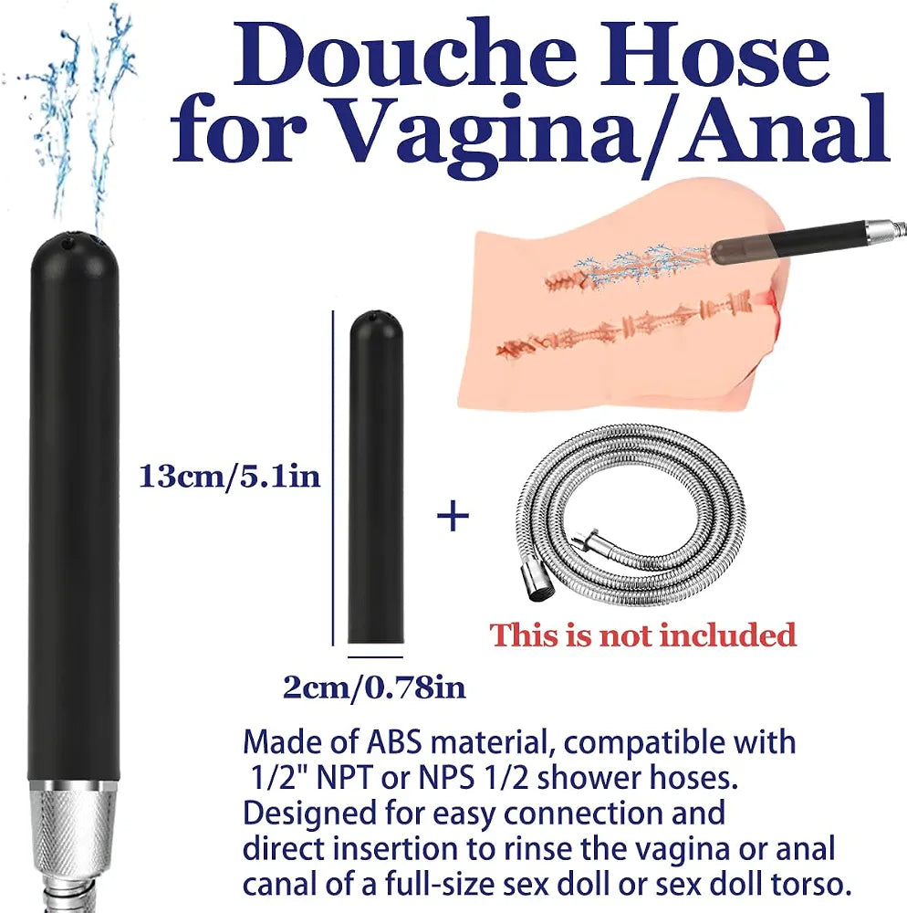 Premium Maintenance & Care Kit for Full-Size Sex Dolls: Includes Heating Rod, Drying Stick, Cleaning Tools, and Vagina/Anal Cleaner - Black