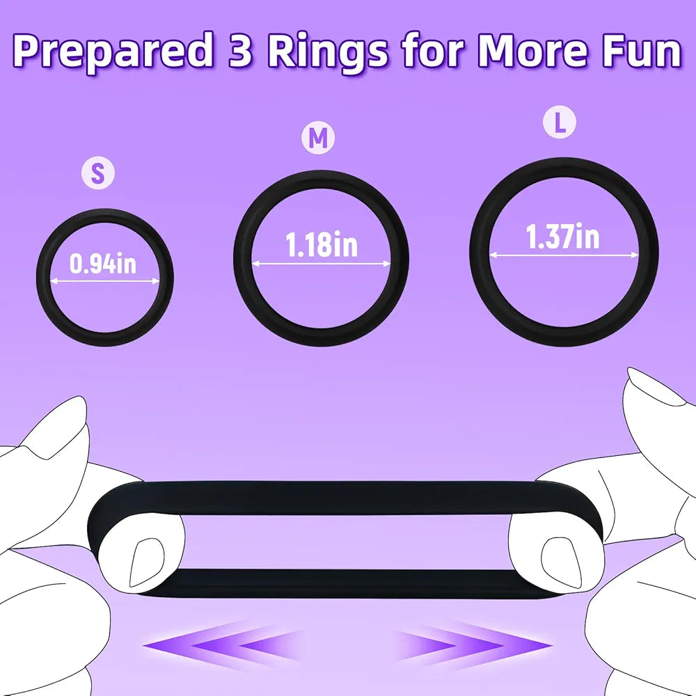 6-Piece Textured Silicone Penis Sleeve and Cock Ring Set for Enhanced Performance and Stamina