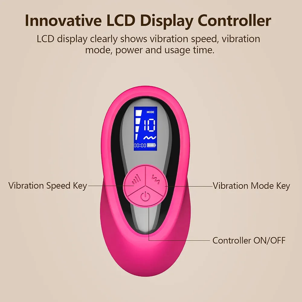 Butterfly Wearable Panty Vibrator with Remote Control, 10 Vibration Modes, 4 Speeds, and LCD Display for G-Spot and Clitoral Stimulation