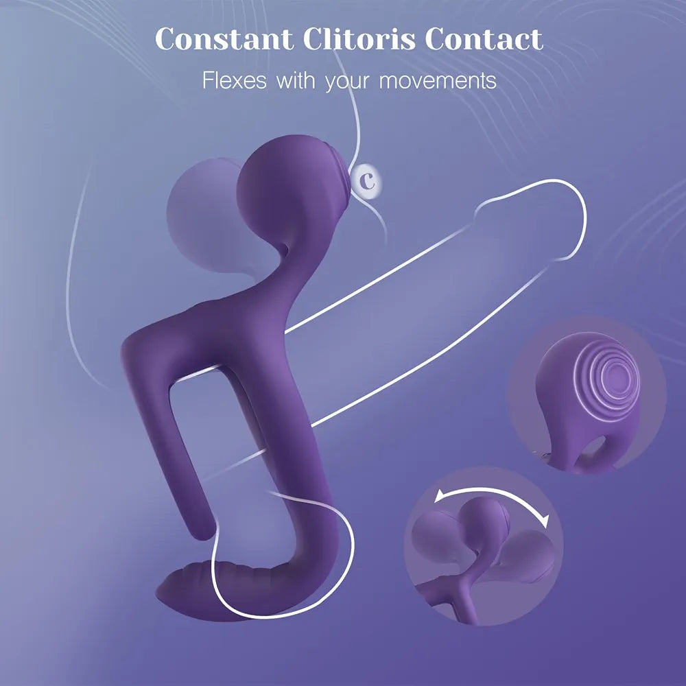 Remote-Controlled Waterproof Vibrating Cock Ring for Couples' Intimacy and Stimulation