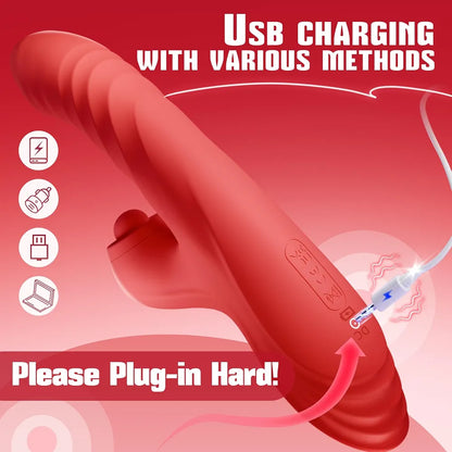 Toendi G-Spot Rabbit Vibrator with 10 Vibration and 7 Thrusting Modes for Clitoral Stimulation