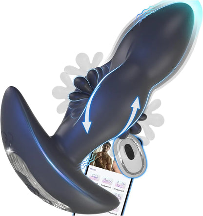 App-Controlled High-Frequency Vibrating Prostate Massager and Anal Plug for Men