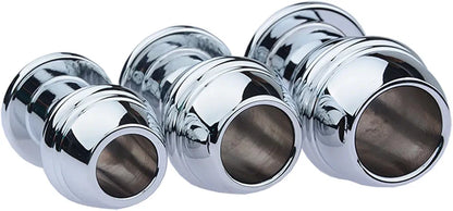 Stainless Steel Hollow Anal Plug with Enema Flushing System for Anal Training and Expansion