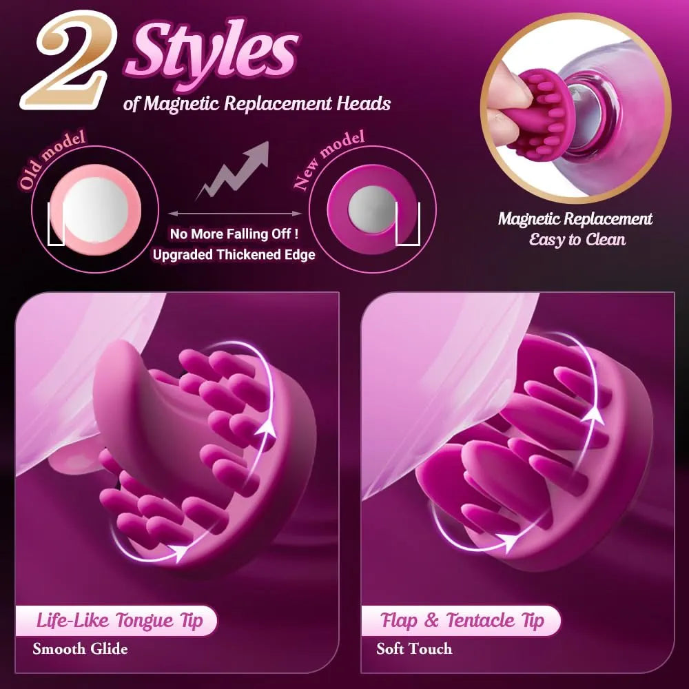 10-Mode Rotating Nipple and Clitoral Stimulator for Couples