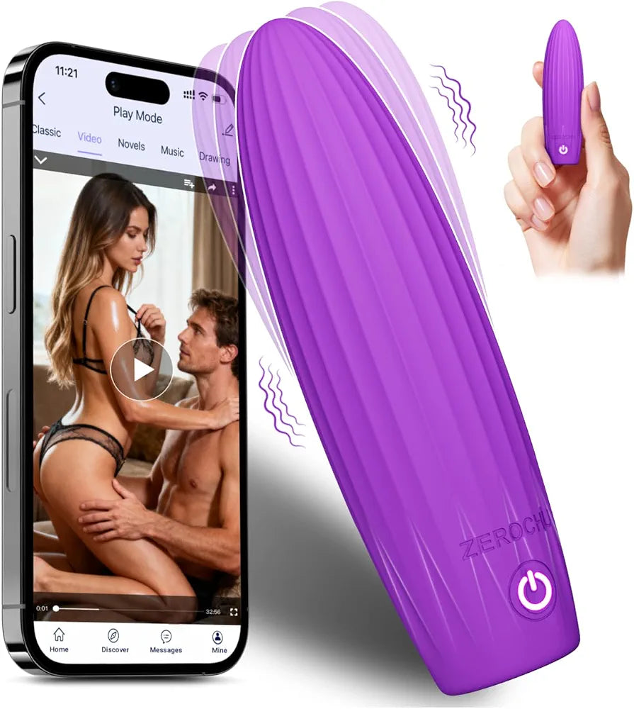 Premium Rechargeable Bullet Vibrator - Waterproof Silicone App-Controlled Clitoral & G-Spot Stimulator with 10 Vibration Modes