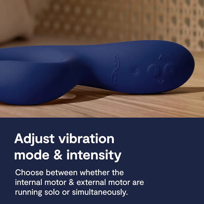 We-Vibe Nova 2 Dual Rabbit Vibrator: App-Controlled G-Spot & Clitoral Stimulator with 10 Vibration Modes - Blue
