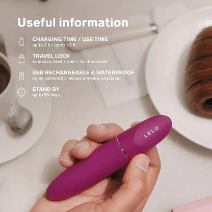LELO MIA 3 Petite Personal Massager - Discreet Mini Vibrator with 8 Pleasure Settings