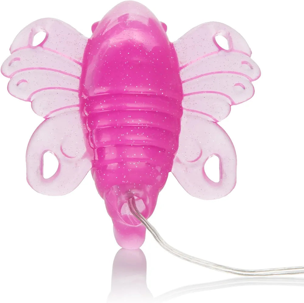 CalExotics Original Venus Butterfly Hands-Free Strap-On Vibrating Personal Massager for Couples - Pink