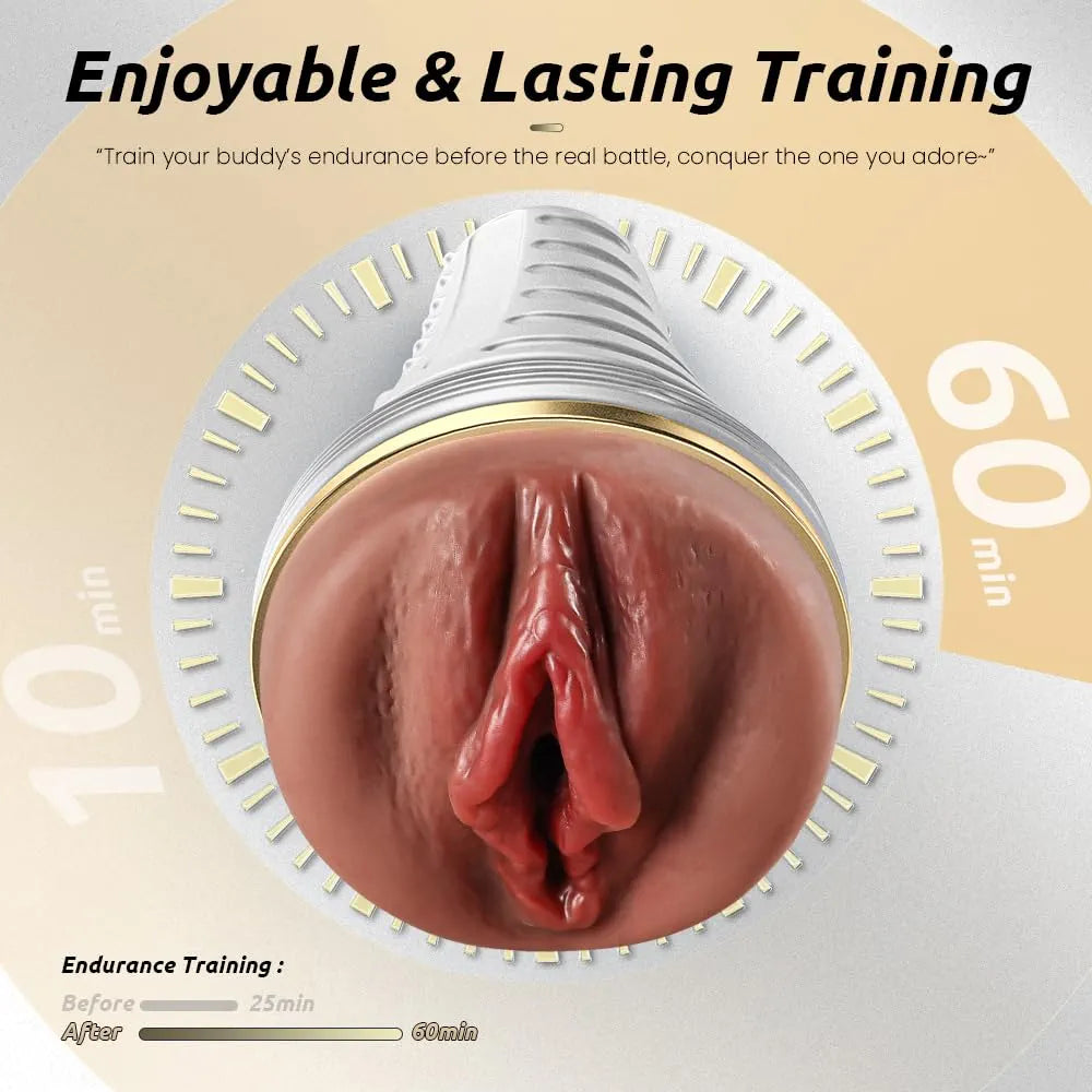 Realistic 7.5-Inch Textured Pocket Vagina Masturbator for Men