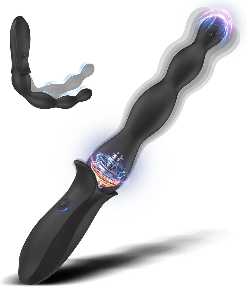 Dual-Motor Silicone Anal Plug with 10 Vibration Modes - Beginner-Friendly Prostate Massager
